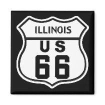 IL US ROUTE 66 magnets by ZsTees IL US ROUTE 66 magnets