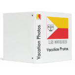 Îles Marquises flag with name 3 Ring Binders