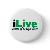 iLive Transplant Pinback Button