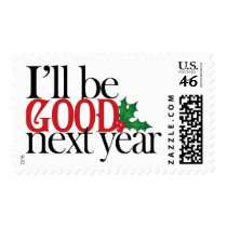 I'll be good next year postage stamp