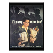 I'll Carry Mine World War 2 Personalized Announcement