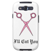 I'll Cut You (Pink Hair Cutting Scissors) Samsung Galaxy SIII Case