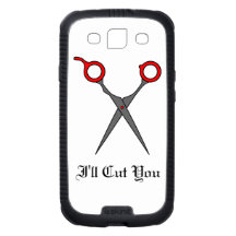 I'll Cut You (Red Hair Cutting Scissors) Samsung Galaxy SIII Case