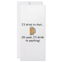 I'll Drink To That! Rack Card