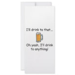 I'll Drink To That! Rack Card