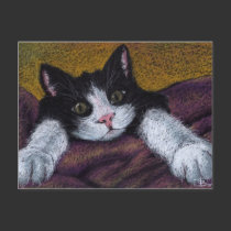 I'll get ya! tuxedo kitten postcard by Tanya Bond by tanyabond I'll get ya! tuxedo kitten postcard by Tanya Bond