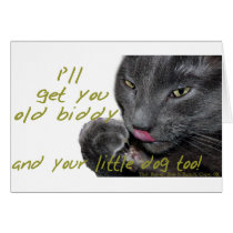 I'll Get YOU! Funny Cat cards