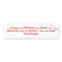 I'll keep my FREEDOM bumper stickers