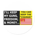 I'll Keep My Guns, Freedom & Money stickers