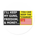 I'll Keep My Guns, Freedom & Money stickers