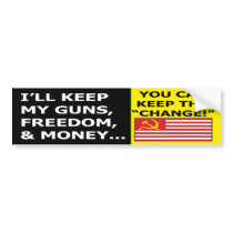I'll Keep My Guns, Money and Freedom Bumper Sticke bumper stickers by Freebirdtees I'll Keep My Guns, Money and Freedom Bumper Sticke bumper stickers