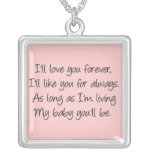 I'll love you forever necklaces