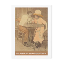 I'll Share My Soda Glass with You postcards