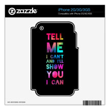 I'll Show You I Can Rainbow iPhone 3G Skins