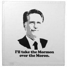 I'LL TAKE THE MORMON OVER THE MORON.png Printed Napkin