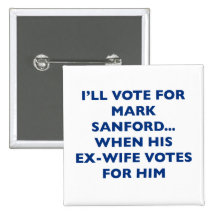 I'll vote for Mark Sanford Pins