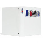 Ille-et-Vilaine, Bretagne &amp; France flags 3 Ring Binders