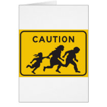 Illegal Aliens Crossing Highway Sign Card