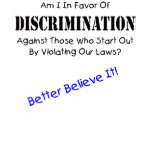 Illegal Immigration - Discriminationt he Rx? t-shirts