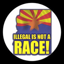 Illegal is not a Race stickers