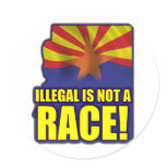 Illegal is not a Race Round Sticker