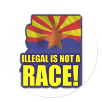Illegal is not a Race Round Sticker