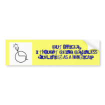 Illegal use of Handicapped parking space Bumper Sticker