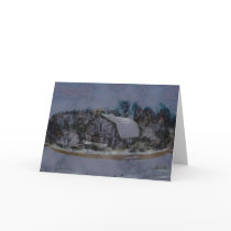 Illinois Barn Rock Wall Greeting Card