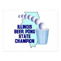 Illinois Beer Pong Postcards