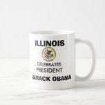 ILLINOIS celebra los recuerdos de presidente OBAMA Taza
