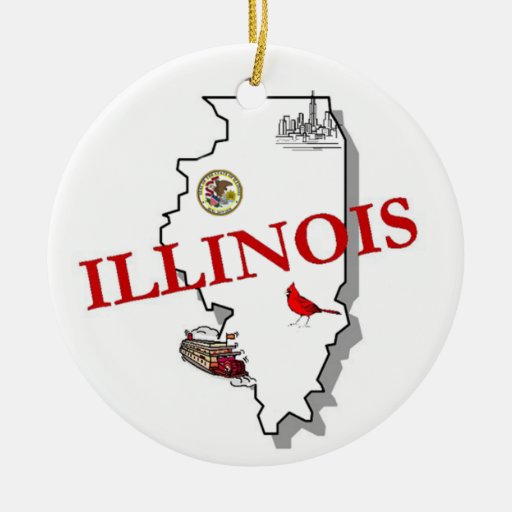 illinois christmas tree ornament zazzle illinois christmas tree ornament zazzle