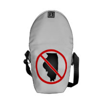 Illinois Cross Out Symbol Courier Bag