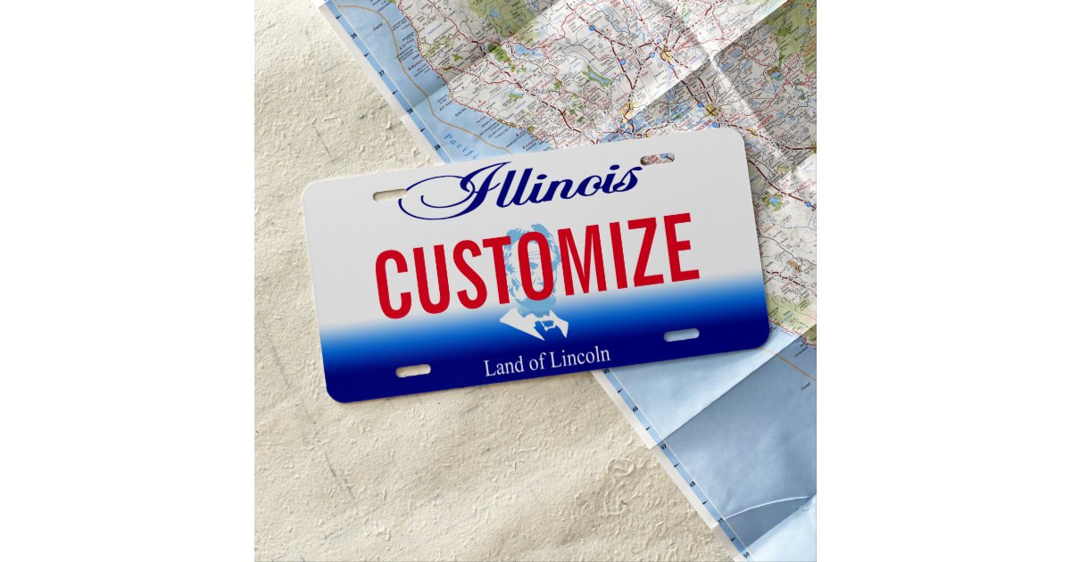 Illinois Custom License Plate Zazzle