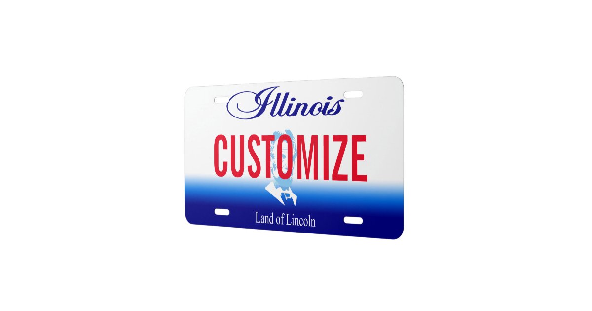 Illinois Custom License Plate Zazzle