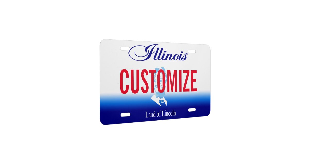Illinois Custom License Plate Zazzle