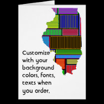 Illinois Customize colorful card how you like