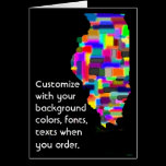 Illinois Customize colorful card how you want it cards