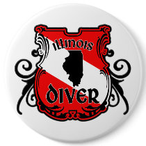 Illinois Diver buttons