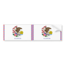 Illinois Flag bumper stickers