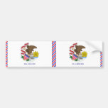 Illinois Flag Bumper Sticker