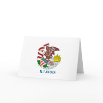 Illinois Flag Greeting Card by FlagTshirts Illinois Flag Greeting Card