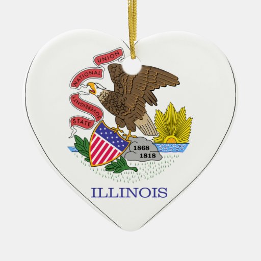 illinois flag heart christmas ornaments zazzle illinois flag heart christmas ornaments zazzle