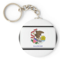 Illinois Flag Keychains