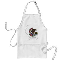 Illinois Flag Map aprons