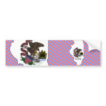 Illinois Flag Map bumper stickers