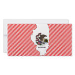 Illinois Flag Map Photo Card Template