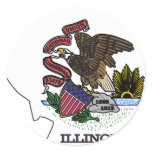 Illinois Flag Map