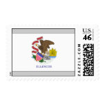 Illinois Flag Postage Stamp