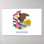 Illinois Flag Print