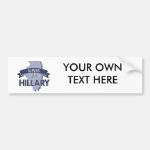 ILLINOIS FOR HILLARY -.png Bumper Sticker